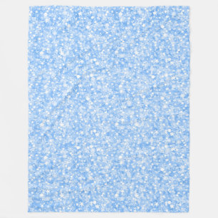 Pastellblått Glitter och miniatyrdiagram Fleecefilt