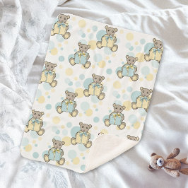 Pastellblått och Gult Nallen Cute