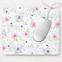 Pastellblått och Rosa Flowers Personlig