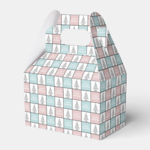 Pastellblått och Rosa Modern Mönster Presentaskar