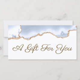 Pastellblått presentkort