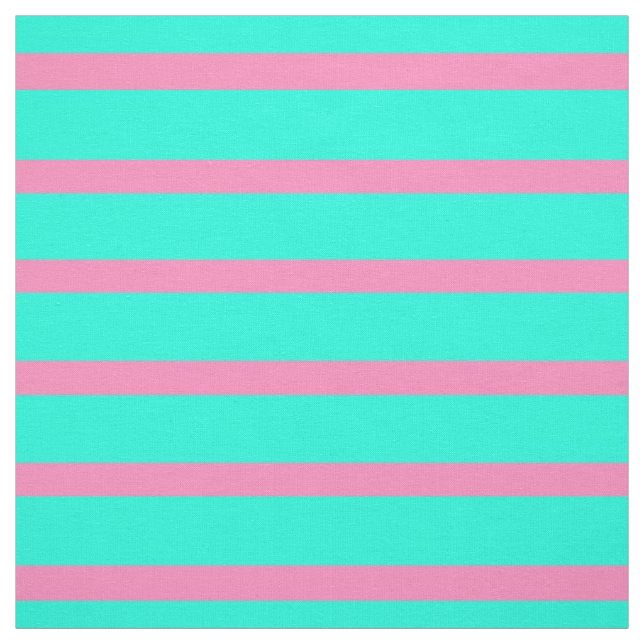 Pastellblåturkos Cyan och Rosa Rand Tyg (Provkarta)