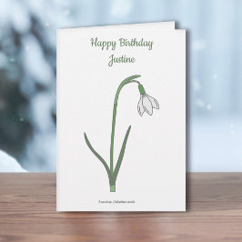 Pastellblomma, botaniskt, födelsedagskort kort