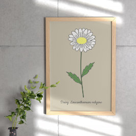 Pastellblomma från botaniska Daisy Poster