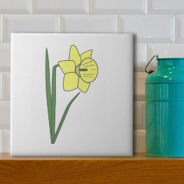 Pastellblomma från botaniska dil kakelplatta