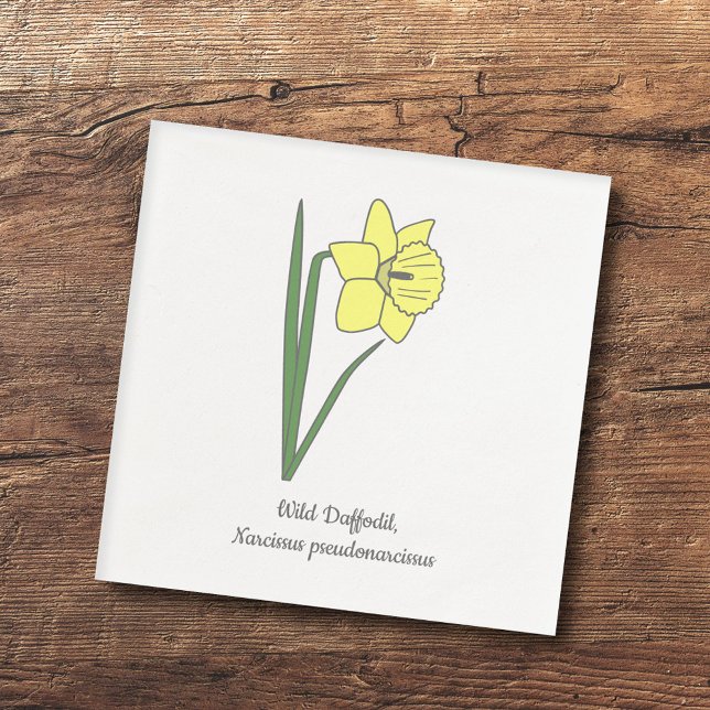 Pastellblomma från botaniska dil pappersservett (Botanical Daffodil Napkins)