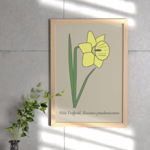 Pastellblomma från botaniska dil poster