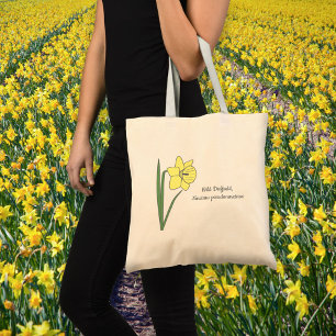 Pastellblomma från botaniska dil tygkasse