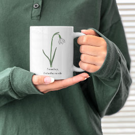 Pastellblomma från botaniska snödroppar kaffemugg