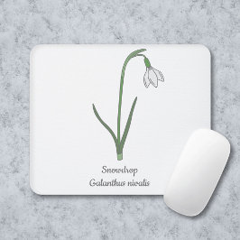 Pastellblomma från botaniska snödroppar musmatta