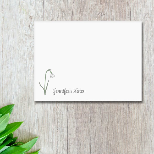Pastellblomma från botaniska snödroppar post-it block (Botanical Snowdrop Pastel Flower Post-it Notes)
