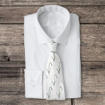 Pastellblomma från botaniska snödroppar slips<br><div class="desc">En nacke är knuten till en mönster av botaniska snöblommsillustration i pastel färg (Galanthus nivalis) på en vit bakgrund: en perfekt gåva till ett älskare av blommor. Det är den första blomman från januari och blomman från Capricorn.</div>