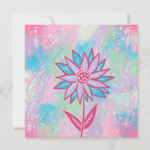 Pastellblomma, handdragen