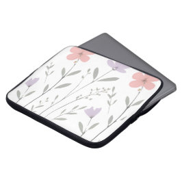 Pastellblommande blommönster för tonårsflickor laptop fodral