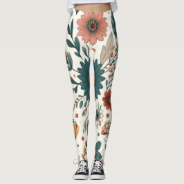 PastellBlommar Leggings