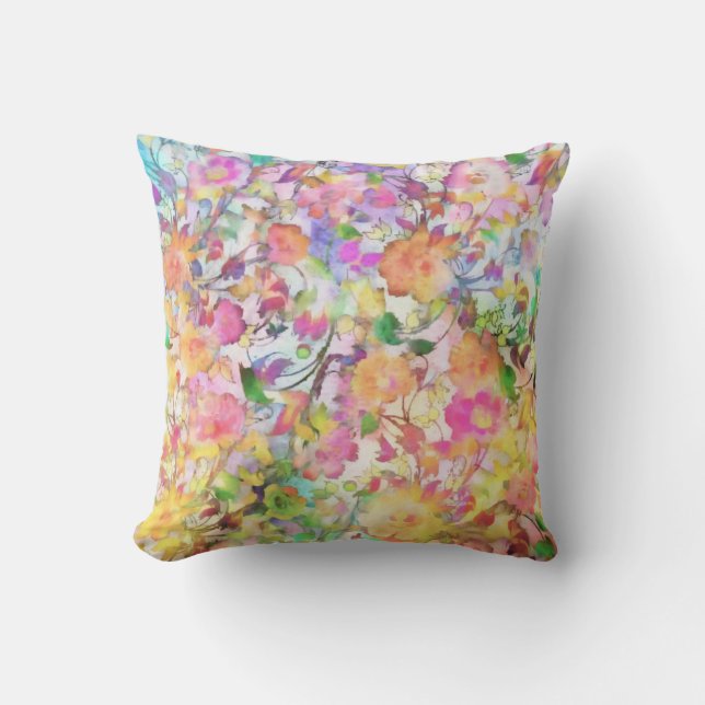 Pastellblommig Kudde (Framsida)