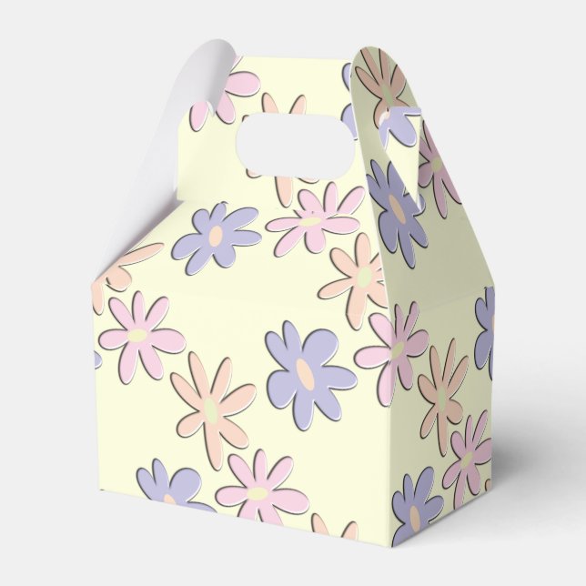 Pastellblommor Crème Presentaskar (Framsidan Sidan)