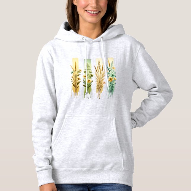 pastellblommor i penseldrag t shirt (Framsida)