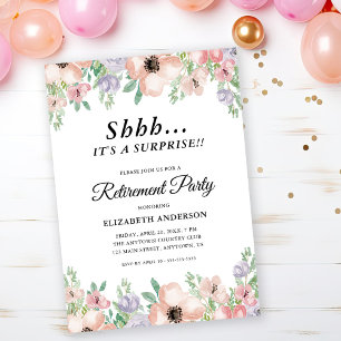 Pastellblommor i Pension Party Elegant Inbjudningar