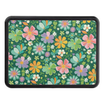 Pastellblommor i Rosans Lila, Orange och Grönt