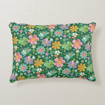 Pastellblommor i Rosans Lila, Orange och Grönt