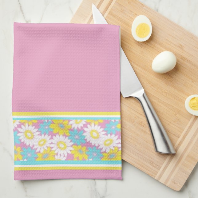 Pastellblommor Kökshandduk (Vikt i Fjärdedel)