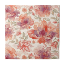 Pastellblommor, ljus, Orange