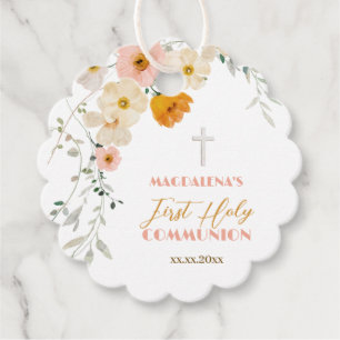 Pastellblommor och grönt förstaHeligan Gåvor Etiketter