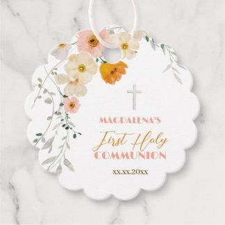 Pastellblommor och grönt förstaHeligan Gåvor Etiketter
