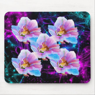 Pastellblommor och stjärnor Mousepad Musmatta