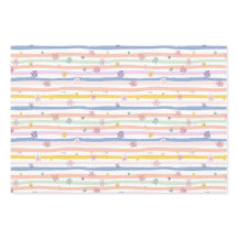 Pastellblommor Ränder Bröllops- Barnkalas Flickor