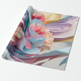 Pastellblomster Virvel Presentpapper