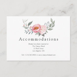 Pastellbostad Rosa och Grått Boho Bröllop Tilläggskort