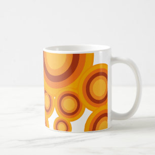 pastellcirkel för orange kaffemugg
