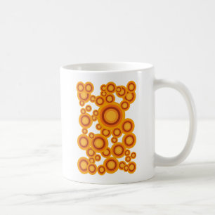 pastellcirkel för orange kaffemugg
