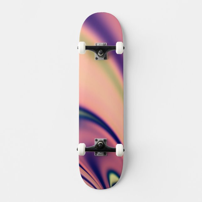 Pastelldagars Fraktal Old School Skateboard Bräda 18 Cm (Framsida)