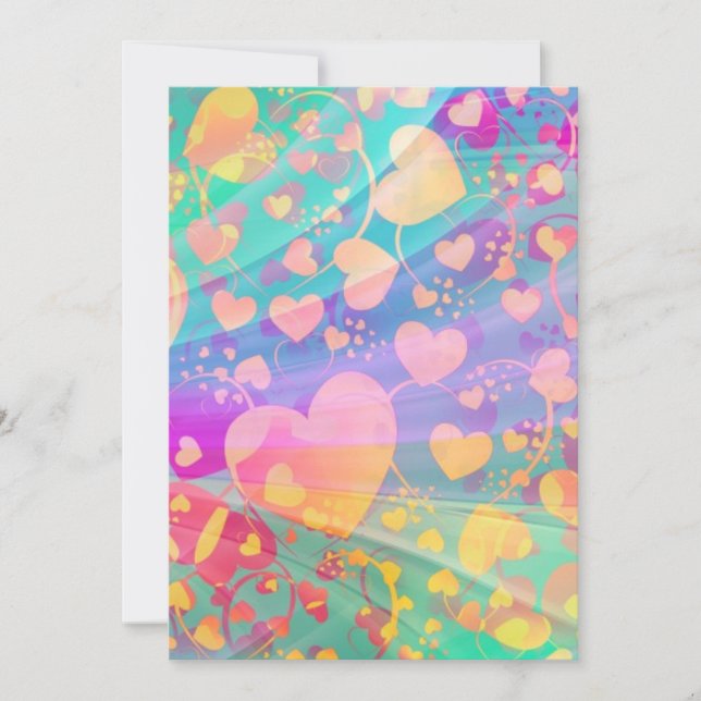 Pastelldesign i Heart Kärlek Mönster (Framsida)