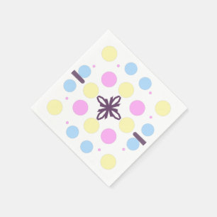 Pastelldesign med prickade punkter pappersservett