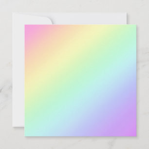 Pastelldiagramgradient för regnbåge anteckningskort