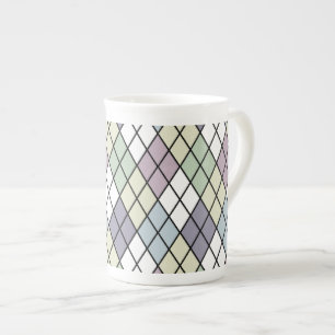 Pastelldiamanter Benporslin Mugg