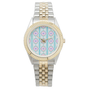 Pastelldröm Boho Geometrisk Kalejdoskop Armbandsur