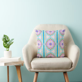Pastelldröm Boho Geometrisk Kalejdoskop Kudde