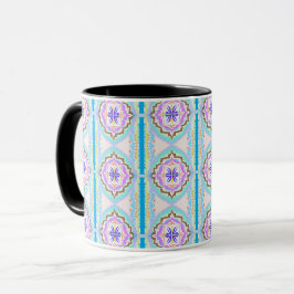 Pastelldröm Boho Geometrisk Kalejdoskop Mugg