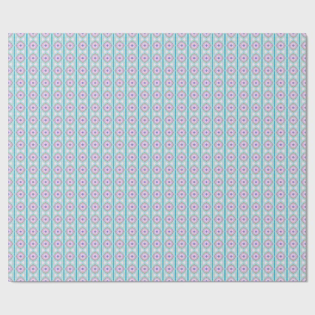 Pastelldröm Boho Geometrisk Kalejdoskop Presentpapper (Platt)