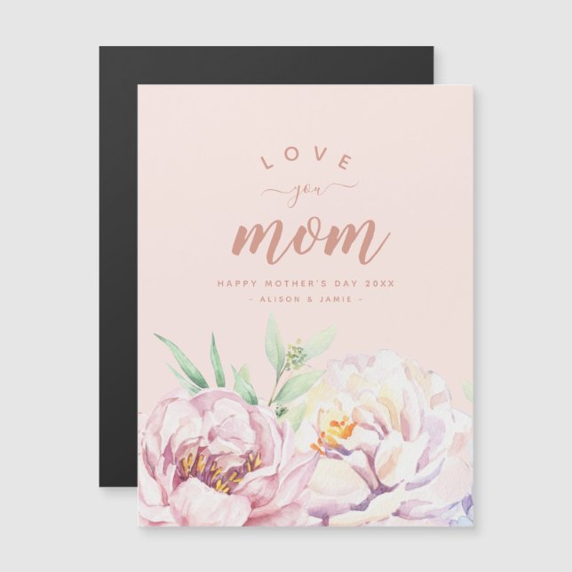 Pastellera Blommigtar Kärlek Du Mamma minimalistko (Fram/baksida)
