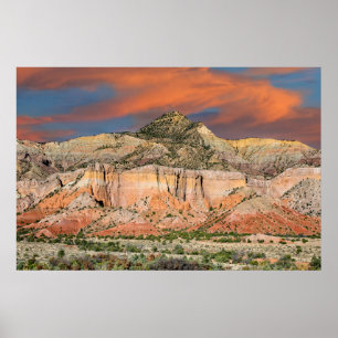 Pastellerna Ghost Ranch Mountain Poster