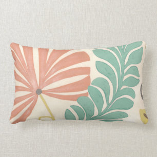 Pastellernas Blommigt Vines and Löv on Cream Back Lumbarkudde