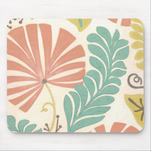 Pastellernas Blommigt Vines and Löv on Cream Backg Musmatta