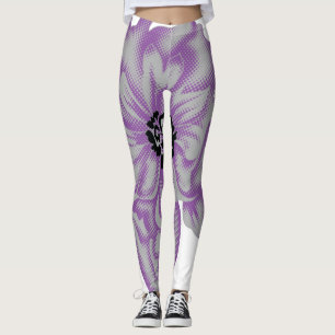 Pastellernas Lila, Ametyst Smoke artificiell Blomm Leggings