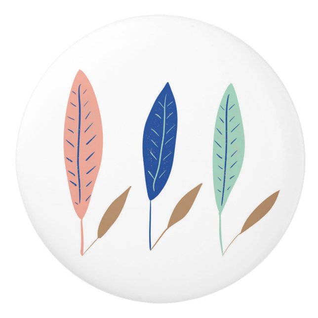 Pastellernas moderna enkla minimalistiska löv knopp (Framsidan)